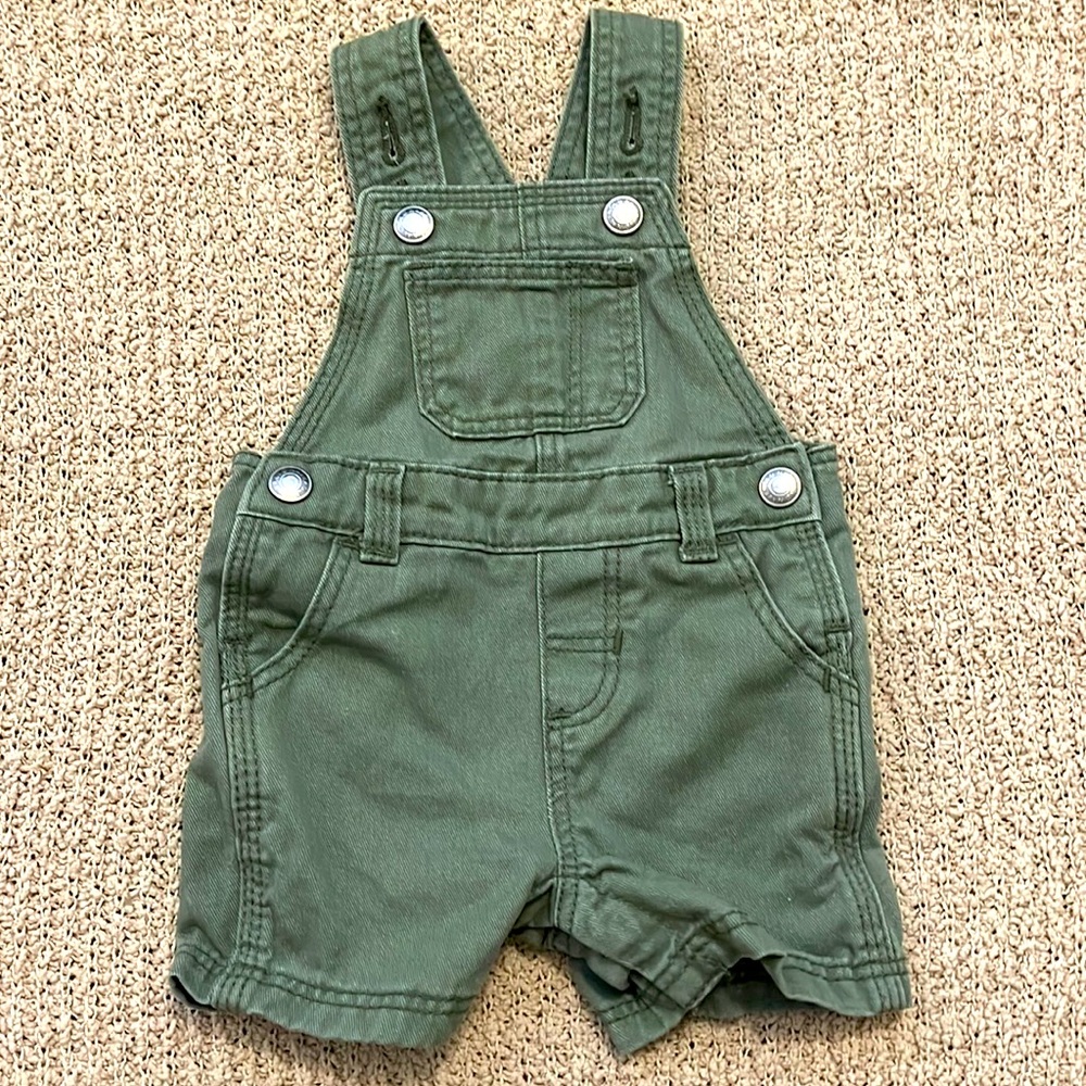 Olive Green Infant Overalls